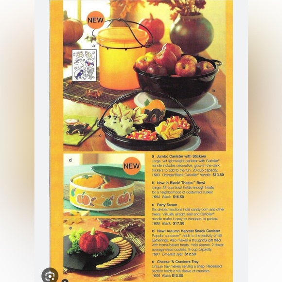 Vintage Tupperware 90’s Black Party Susan w/ Handle & Lid - Picture 6 of 8